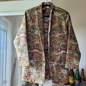 Vintage Cowboy woven pattern tapestry jacket size xl